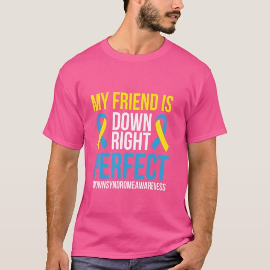 私の友人はダウン右Perfect 3 Tシャツ (正面)