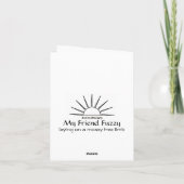 私の友人はファジー カード (裏面)