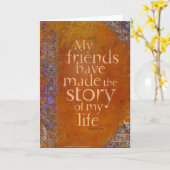 私の友人は私の生命の物語を作りました カード (黄色い花)