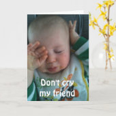 私の友人を泣かないで***60th誕生日***カード カード (黄色い花)