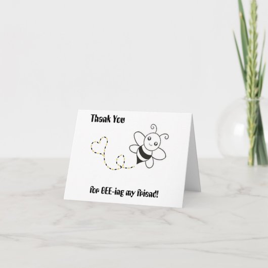 私の友人をBEE-ingありがとう。 サンキューカード (正面)