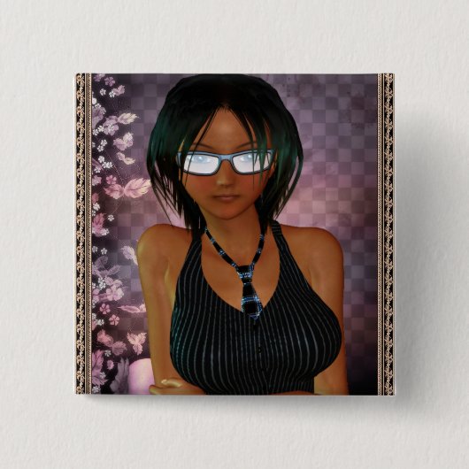 私の友人エミリー# 1 缶バッジ (正面)