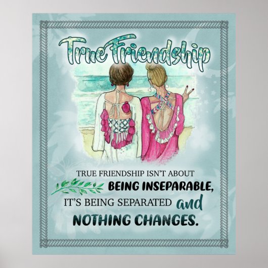 私の友人最高のギフトへかわいいハッピーバレンタイン ポスター (正面)