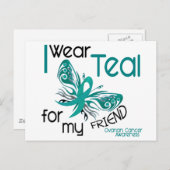 私の友人45卵巣がん衣服ティール（緑がかった色） ポストカード (正面/裏面)