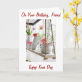 私の友人、あなたは私のデイ誕生日カードを明るくする カード (黄色い花)