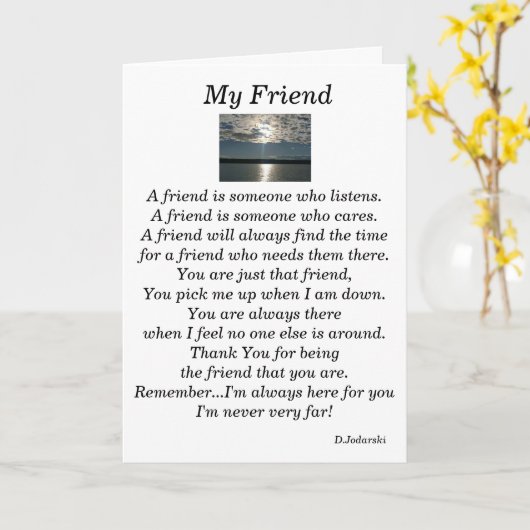 私の友人 カード (黄色い花)