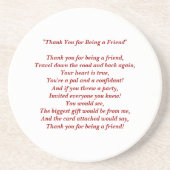 私の友人-コースター--があることをありがとう コースター (正面)