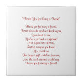 私の友人-タイル/Trivet --があることをありがとう タイル (正面)