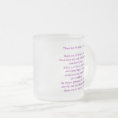 私の友人-曇らされたガラスのマグ--があることをありがとう フロストグラスマグカップ (正面右)