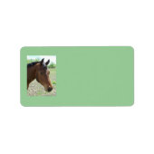私の友人、馬の住所 シール (正面)