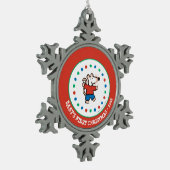 私の友人Maisy スノーフレークピューターオーナメント (左)