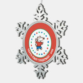 私の友人Maisy スノーフレークピューターオーナメント (右)