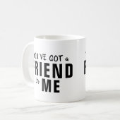 私の友得人タイポグラフィの友情 コーヒーマグカップ (正面左)