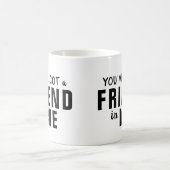私の友得人タイポグラフィの友情 コーヒーマグカップ (中央)