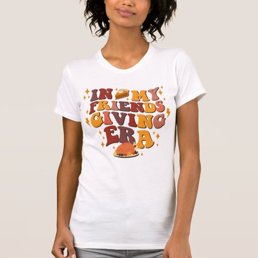私の友情の時代でレトロ感謝祭 Tシャツ (正面)