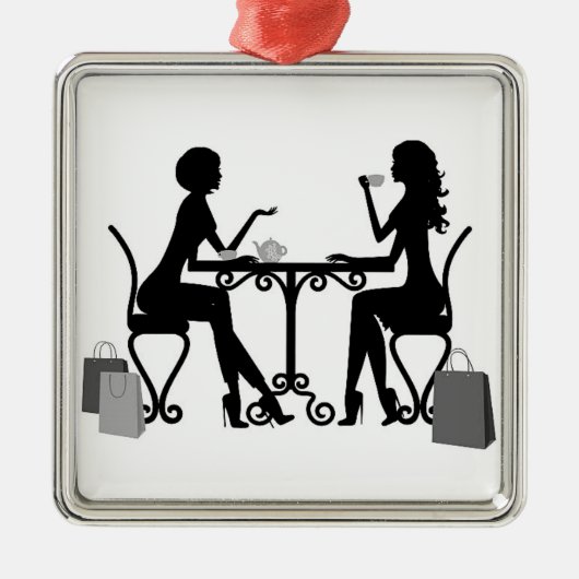 私の友最高の人か***姉妹*** メタルオーナメント (正面)