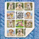 私の友最高の人は手のペットの犬カスタム11の写真を持っている シェルパブランケット