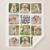 私の友最高の人は手のペットの犬カスタム11の写真を持っている シェルパブランケット (正面)