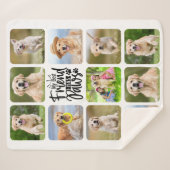 私の友最高の人は手のペットの犬カスタム11の写真を持っている シェルパブランケット (正面(横))