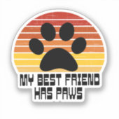 私の友最高の人は足のステッカーを持っている シール (正面)