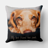 私の友最高の人は、犬の犬を手に子犬ミーム クッション (裏面)