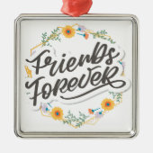 私の友最高の人******姉妹***金属 メタルオーナメント (正面)