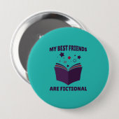私の友最高の達は架空の皮肉な本だ 缶バッジ (正面&裏面)