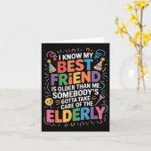 私の友達が私より年上なのは知ってるんだから 誰かがフォローしてやんなきゃ カード (黄色い花)