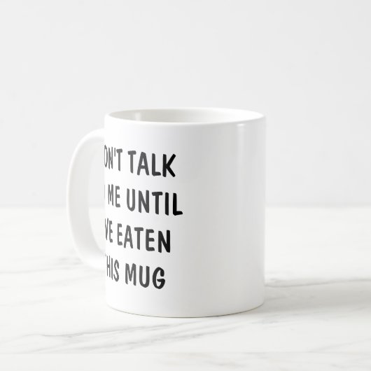 私の友達がMuになるまで話し食べおもしろいない コーヒーマグカップ (正面左)