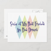 私の友達で最高のやつらはバスの運転手だ ポストカード (正面/裏面)