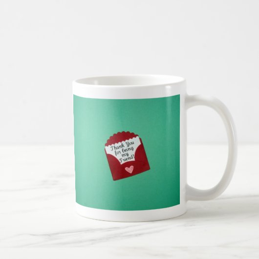 私の友達になってくれてありがとう！ コーヒーマグカップ (右)