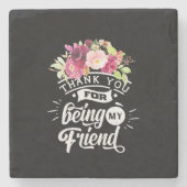 私の友達になってくれてありがとう ストーンコースター (正面)