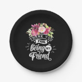 私の友達になってくれてありがとう ペーパープレート (正面)