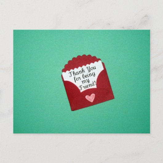 私の友達になってくれてありがとう！ ポストカード (正面)