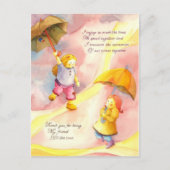 私の友達になってくれてありがとう ポストカード (正面)