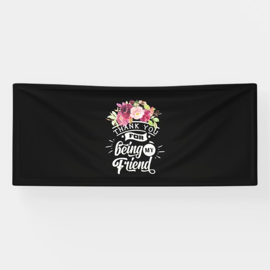 私の友達になってくれてありがとう 横断幕 (横)