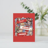 私の友達のお気に入りの動物おもしろいスポーツのファンに ポストカード (スタンド正面)