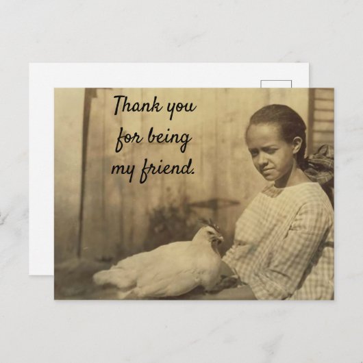 私の友達のはがきになってくれてありがとう ポストカード (正面/裏面)