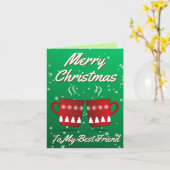 私の友達の最高のクリスマスへ カード (黄色い花)