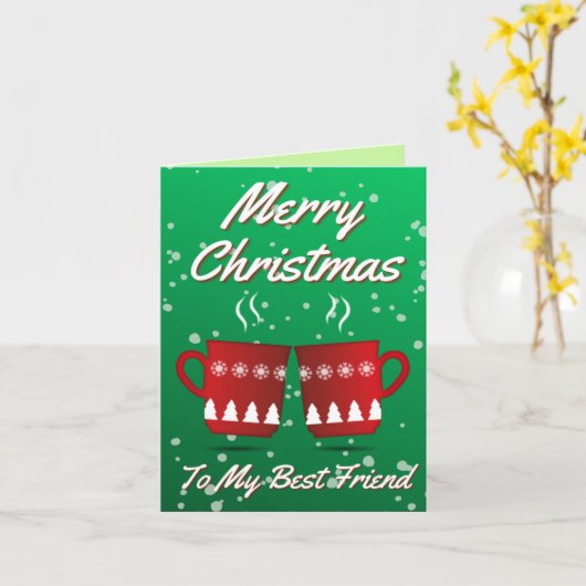 私の友達の最高のクリスマスへ カード (黄色い花)