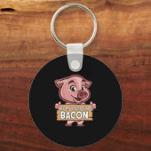 私の友達は全てベーコンおもしろい豚の肉豚の愛である キーホルダー (正面)