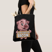 私の友達は全てベーコンおもしろい豚の肉豚の愛である トートバッグ (クローズアップ)