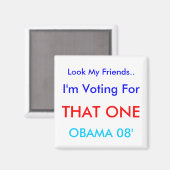 私の友達を見て…私は投票している、その1つ、ああ… マグネット (正面/裏面)