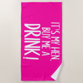 私の友達(hen) のためのビーチタオルを買って！ ビーチタオル (正面)