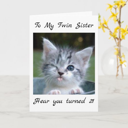 私の双子がチューリングをしているのを見てください**21** カード (黄色い花)