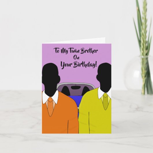 私の双子にあなたは誕生日アフリカ系アメリカ人Ca カード (正面)