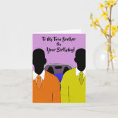 私の双子にあなたは誕生日アフリカ系アメリカ人Ca カード (黄色い花)