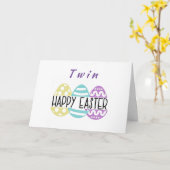 私の双子に幸せな「イースター」と「春」****を*** カード (黄色い花)