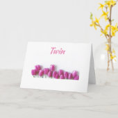 私の双子に幸せな「イースター」と「春」****を*** カード (黄色い花)