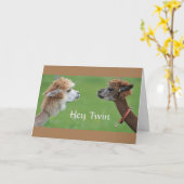 私の双子のお気に入りの誕生日に双子のユーモア! カード (黄色い花)